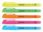 A Picture of product UNV-08850 Universal™ Pocket Highlighters Assorted Ink Colors, Chisel Tip, Barrel 5/Set