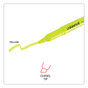 A Picture of product UNV-08851 Universal™ Pocket Highlighters Fluorescent Yellow Ink, Chisel Tip, Barrel, Dozen