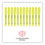A Picture of product UNV-08851 Universal™ Pocket Highlighters Fluorescent Yellow Ink, Chisel Tip, Barrel, Dozen