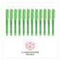 A Picture of product UNV-08852 Universal™ Pocket Highlighters Fluorescent Green Ink, Chisel Tip, Barrel, Dozen