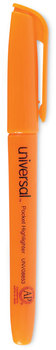 Universal™ Pocket Highlighters Fluorescent Orange Ink, Chisel Tip, Barrel, Dozen