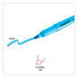 A Picture of product UNV-08854 Universal™ Pocket Highlighters Fluorescent Blue Ink, Chisel Tip, Barrel, Dozen