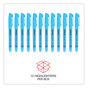 A Picture of product UNV-08854 Universal™ Pocket Highlighters Fluorescent Blue Ink, Chisel Tip, Barrel, Dozen