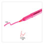 A Picture of product UNV-08855 Universal™ Pocket Highlighters Fluorescent Pink Ink, Chisel Tip, Barrel, Dozen