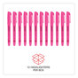 A Picture of product UNV-08855 Universal™ Pocket Highlighters Fluorescent Pink Ink, Chisel Tip, Barrel, Dozen