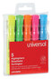 A Picture of product UNV-08860 Universal™ Desk Highlighters Assorted Ink Colors, Chisel Tip, Barrel 5/Set