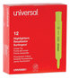 A Picture of product UNV-08861 Universal™ Desk Highlighters Fluorescent Yellow Ink, Chisel Tip, Barrel, Dozen