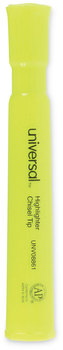 Universal™ Desk Highlighters Fluorescent Yellow Ink, Chisel Tip, Barrel, Dozen