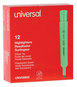 A Picture of product UNV-08862 Universal™ Desk Highlighters Fluorescent Green Ink, Chisel Tip, Barrel, Dozen
