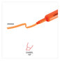 A Picture of product UNV-08863 Universal™ Desk Highlighters Fluorescent Orange Ink, Chisel Tip, Barrel, Dozen