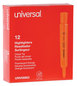 A Picture of product UNV-08863 Universal™ Desk Highlighters Fluorescent Orange Ink, Chisel Tip, Barrel, Dozen