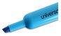 A Picture of product UNV-08864 Universal™ Desk Highlighters Fluorescent Blue Ink, Chisel Tip, Barrel, Dozen
