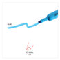 A Picture of product UNV-08864 Universal™ Desk Highlighters Fluorescent Blue Ink, Chisel Tip, Barrel, Dozen