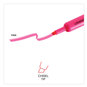 A Picture of product UNV-08865 Universal™ Desk Highlighters Fluorescent Pink Ink, Chisel Tip, Barrel, Dozen