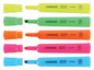A Picture of product UNV-08867 Universal™ Desk Highlighters Assorted Ink Colors, Chisel Tip, Barrel Dozen