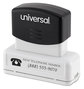 A Picture of product UNV-10027GN Universal® Recycled Pre-Inked Custom Stamp Micropore Preinked, 2.38 x 0.75