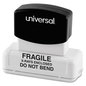 A Picture of product UNV-10030GN Universal® Recycled Pre-Inked Custom Stamp Micropore Preinked, 2.5 x 1