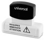 A Picture of product UNV-10031GN Universal® Recycled Pre-Inked Custom Stamp Micropore Preinked, 3 x 1