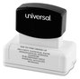 A Picture of product UNV-10032GN Universal® Recycled Pre-Inked Custom Stamp Micropore Preinked, 2.5 x 1.38