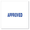 A Picture of product UNV-10043 Universal® Pre-Inked One-Color Stamp Message APPROVED, Blue