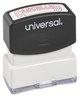 A Picture of product UNV-10045 Universal® Pre-Inked One-Color Stamp Message CANCELLED, Red