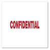 A Picture of product UNV-10046 Universal® Pre-Inked One-Color Stamp Message CONFIDENTIAL, Red