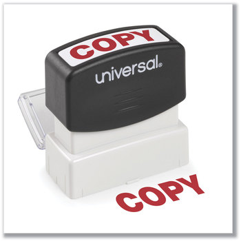 Universal® Pre-Inked One-Color Stamp Message COPY, Red