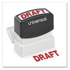 A Picture of product UNV-10049 Universal® Pre-Inked One-Color Stamp Message DRAFT, Red