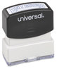 A Picture of product UNV-10052 Universal® Pre-Inked One-Color Stamp Message ENTERED, Blue