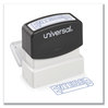 A Picture of product UNV-10052 Universal® Pre-Inked One-Color Stamp Message ENTERED, Blue