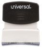 A Picture of product UNV-10056 Universal® Pre-Inked One-Color Stamp Message for DEPOSIT ONLY, Blue