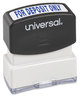 A Picture of product UNV-10056 Universal® Pre-Inked One-Color Stamp Message for DEPOSIT ONLY, Blue