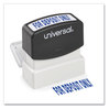 A Picture of product UNV-10056 Universal® Pre-Inked One-Color Stamp Message for DEPOSIT ONLY, Blue