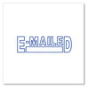 A Picture of product UNV-10058 Universal® Pre-Inked One-Color Stamp Message E-MAILED, Blue