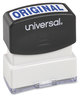 A Picture of product UNV-10060 Universal® Pre-Inked One-Color Stamp Message ORIGINAL, Blue