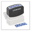 A Picture of product UNV-10060 Universal® Pre-Inked One-Color Stamp Message ORIGINAL, Blue