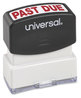 A Picture of product UNV-10063 Universal® Pre-Inked One-Color Stamp Message PAST DUE, Red