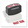 A Picture of product UNV-10063 Universal® Pre-Inked One-Color Stamp Message PAST DUE, Red