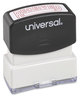 A Picture of product UNV-10067 Universal® Pre-Inked One-Color Stamp Message RECEIVED, Red