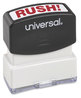 A Picture of product UNV-10069 Universal® Pre-Inked One-Color Stamp Message RUSH, Red