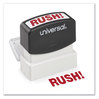 A Picture of product UNV-10069 Universal® Pre-Inked One-Color Stamp Message RUSH, Red