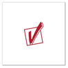 A Picture of product UNV-10075 Universal® Pre-Inked One-Color Round Stamp Message CHECK MARK, Pre-Inked/Re-Inkable, Red