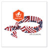 A Picture of product EGO-12303 ergodyne® Chill-Its 6700 Cooling Polymer Headband with Tie. One Size Fits Most. 36.5 X 2 in. Stars and Stripes Design. Ships in 1-3 Business Days.