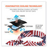 A Picture of product EGO-12303 ergodyne® Chill-Its 6700 Cooling Polymer Headband with Tie. One Size Fits Most. 36.5 X 2 in. Stars and Stripes Design. Ships in 1-3 Business Days.