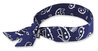 A Picture of product EGO-12306 ergodyne® Chill-Its 6700 Cooling Polymer Headband with Tie. One Size Fits Most. 36.5 X 2 in. Navy Western Design. Ships in 1-3 Business Days.