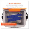 A Picture of product EGO-12307 ergodyne® Chill-Its 6700 Cooling Polymer Headband with Tie. One Size Fits Most. 36.5 X 2 in. Solid Blue. Ships in 1-3 Business Days.