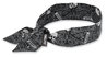 A Picture of product EGO-12329 ergodyne® Chill-Its 6700 Cooling Polymer Headband with Tie. One Size Fits Most. 36.5 X 2 in. Skulls Design. Ships in 1-3 Business Days.