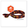 A Picture of product EGO-12341 ergodyne® Chill-Its 6700 Cooling Polymer Headband with Tie. One Size Fits Most. 36.5 X 2 in. Flames Design. Ships in 1-3 Business Days.