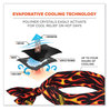 A Picture of product EGO-12341 ergodyne® Chill-Its 6700 Cooling Polymer Headband with Tie. One Size Fits Most. 36.5 X 2 in. Flames Design. Ships in 1-3 Business Days.