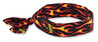 A Picture of product EGO-12341 ergodyne® Chill-Its 6700 Cooling Polymer Headband with Tie. One Size Fits Most. 36.5 X 2 in. Flames Design. Ships in 1-3 Business Days.